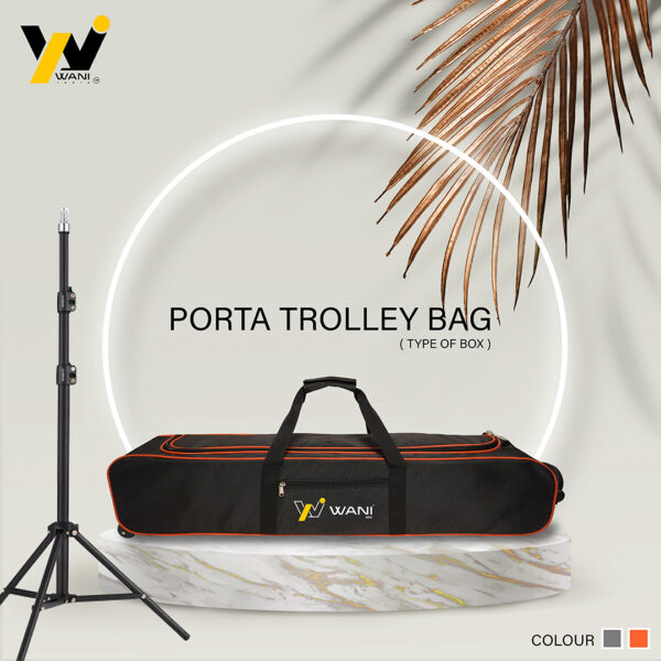 Porta Trolley Bag | for 7 to 9 feet Stand | Orange Color | WaniIndia